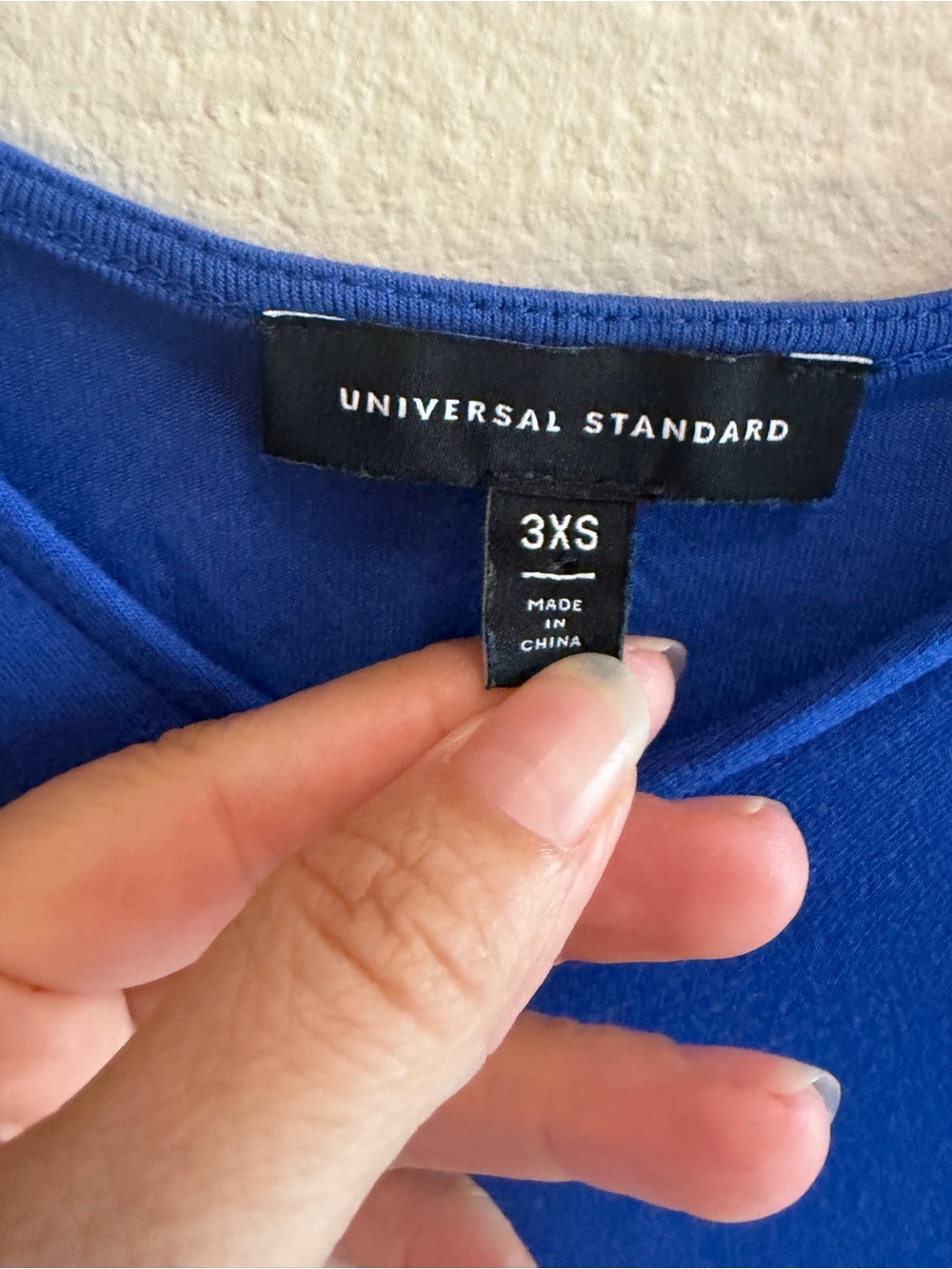 Universal Standard Blue Short Sleeve Top Sz 3XS = 2/4 - Picture 3 of 4